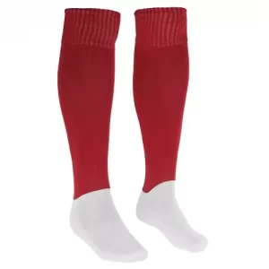 جوراب فوتبالی ساق بلند کف حوله ای قرمز